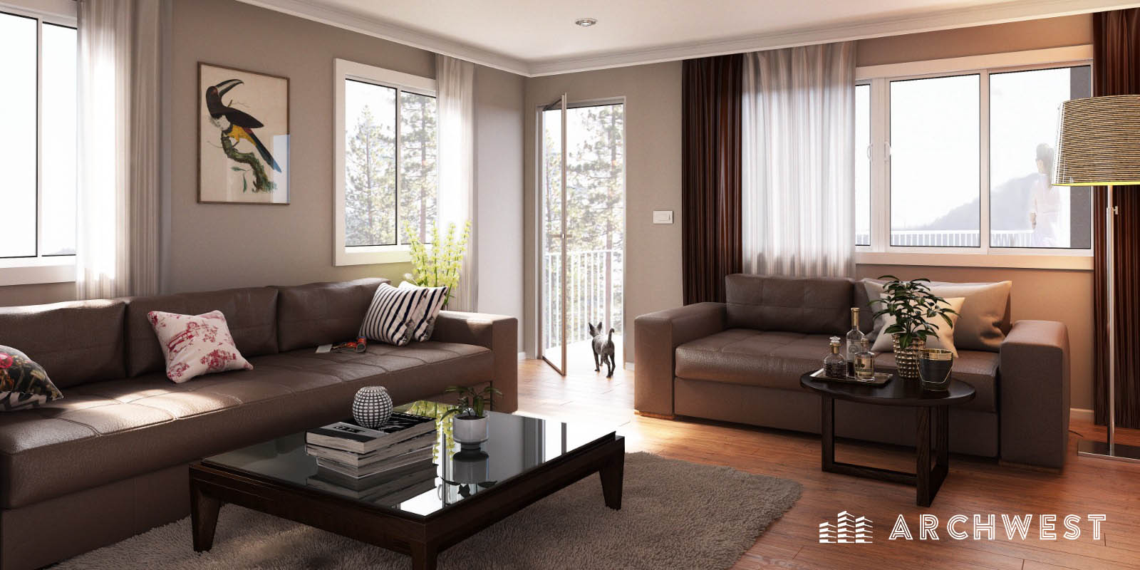 16. 3D Rendering of a Living Room, Spain